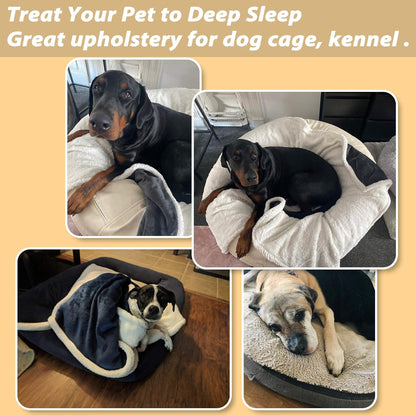 Dog Blankets for Large Dogs, Soft Fluffy Fleece Pet Blankets for Couch, Sofa, Dog Beds, Car Seats, Creat, Washable, 50X60 Inches, Blue