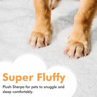 Dog Blankets for Large Dogs, Soft Fluffy Fleece Pet Blankets for Couch, Sofa, Dog Beds, Car Seats, Creat, Washable, 50X60 Inches, Blue
